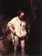 REMBRANDT Harmenszoon van Rijn Hendrickje Bathing in a River Germany oil painting reproduction